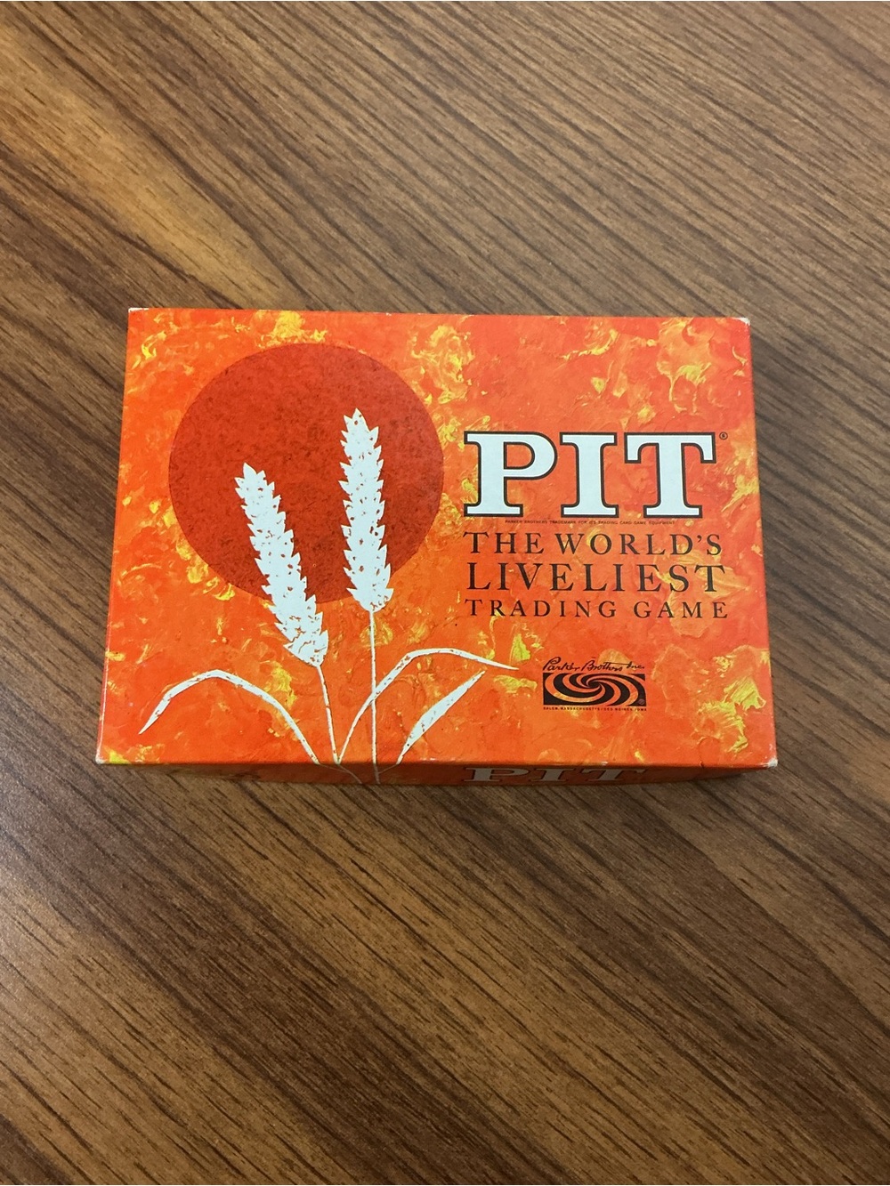 Vintage 1964 Pit Trading Card Game Parker Brothers Orange Box Complete
